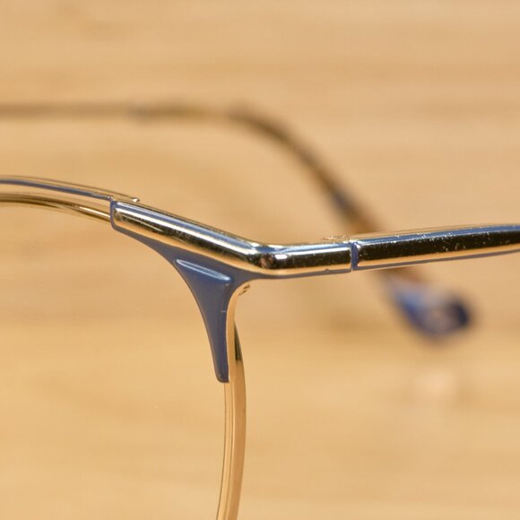 Etnia Barcelona Glasses Frame Vesoul 2GDBL, Light Cat Eye Gold Blue, Spain - Picture 5 of 12